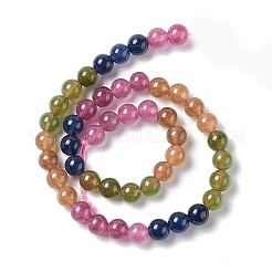 Natural White Jade Imitation Tourmaline Beads Strands&nbsp;G-I334-01B