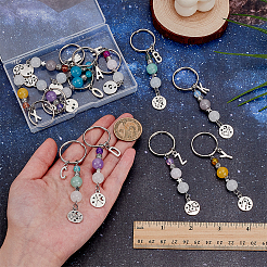 12Pcs Alloy & Glass Keychain&nbsp;KEYC-PH01564