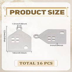 8Pcs 201 Stainless Steel Pendants&nbsp;STAS-LP0003-51