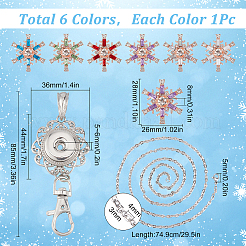 DIY Interchangeable Snowflake Office Lanyard ID Badge Holder Necklace Making Kit&nbsp;DIY-SC0021-98