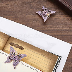 Alloy Rhinestone Plastic Clips&nbsp;HJEW-CP00065