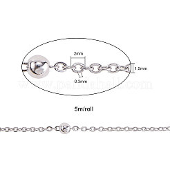 304 Stainless Steel Flat Cable Chains&nbsp;CHS-CJ0001-03P