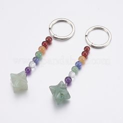 Natural/Synthetic Gemstone Chakra Keychain&nbsp;KEYC-P040-A