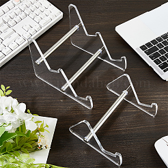2Pcs 2 Style Acrylic Keyboard Display Stands with Platinum Plated Iron Supports&nbsp;ODIS-CP0001-13