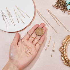 10Pcs 5 Styles Brass Chain Tassel Big Pendants&nbsp;KK-HY0003-69