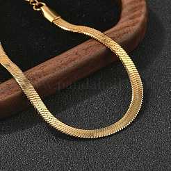 304 Stainless Steel Herringbone Chains Bracelet for Men Women&nbsp;BJEW-D450-01G-02