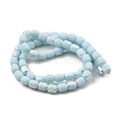 Frosted Imitation Jade Glass Beads Strands&nbsp;GLAA-P058-08A-03