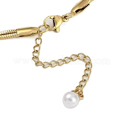 Ion Plating(IP) 304 Stainless Steel 2-Strand Snake Chain Necklaces&nbsp;NJEW-D080-07G