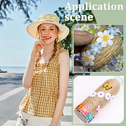 5 Yards Polyester Flower Ribbons&nbsp;OCOR-AR0002-07