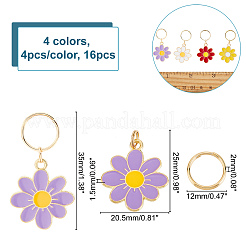 16Pcs 4 Colors Alloy Enamel Keychain&nbsp;KEYC-CA0001-15