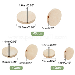 120Pcs 3 Styles Wooden Beads&nbsp;WOOD-PH0009-49