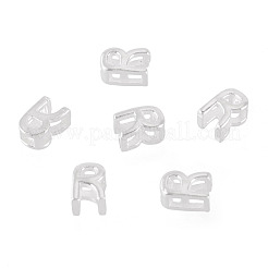 6Pcs 925 Sterling Silver Hollow Initial Beads&nbsp;STER-TA0001-53R