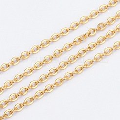 304 Stainless Steel Cable Chains Necklaces&nbsp;STAS-S029-02G