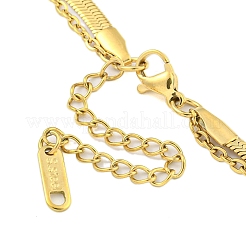 Ion Plating(IP) 304 Stainless Steel Pave Clear Cubic Zirconia Double Layer Necklaces&nbsp;NJEW-S426-01G