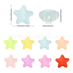 Rubberized Style Frosted Acrylic Beads&nbsp;FACR-CJ0001-16