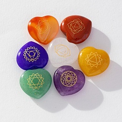 7Pcs Natural Gemstone Healing Ornament&nbsp;PW-WG63672-01