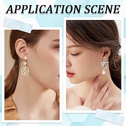 20Pcs 2 Colors Brass Spiral Pad Ear Cuff Findings&nbsp;EJEW-YW0001-17