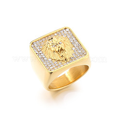 304 Stainless Steel Cubic Zirconia Finger Rings for Men&nbsp;FS-WG9BEFD-11