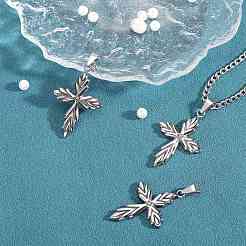 3Pcs Retro 316 Surgical Stainless Steel Cross Gothic Pendants&nbsp;FIND-SZ0003-60