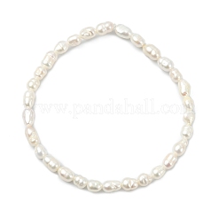Natural Cultured Freshwater Pearl Beaded Stretch Bracelets for Women&nbsp;BJEW-JB13706