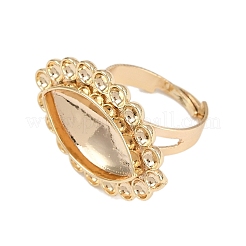 Horse Eye Brass Pad Ring Settings&nbsp;KK-Z122-21G