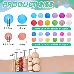 840Pcs 24 Styles Baking Paint Transparent Glass Beads&nbsp;GLAA-PH0004-68