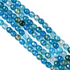 Natural Stripe Agate Beads Strands&nbsp;G-G581-4mm-05