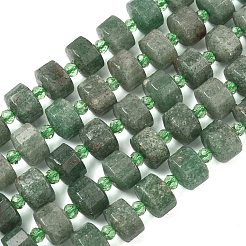 Natural Green Strawberry Quartz Beads Strands&nbsp;G-G453-G11-7x12mm