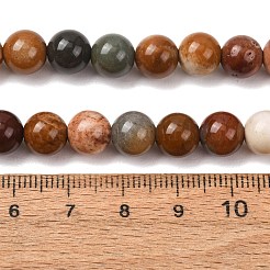 Natural Gobi Agate(Mongolian Color Jade) Beads Strands&nbsp;GG-CBA3173-A01-8mm