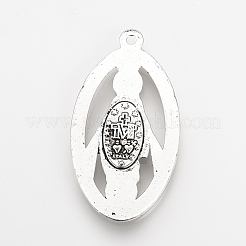 Tibetan Style Alloy Pendants&nbsp;TIBEP-Q078-38AS-RS