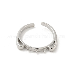 Brass Cup Peg Open Cuff Ring Settings&nbsp;LS-KK-G518-06P-01