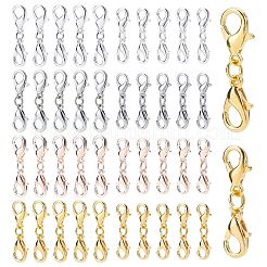 160Pcs 2 Style Zinc Alloy/Stainless Steel Lobster Claw Clasps&nbsp;FIND-PH0004-16