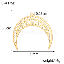 304 Stainless Steel Pendants&nbsp;STAS-OY012-23G