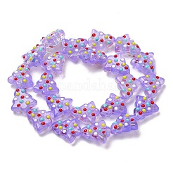 Handmade Bumpy Glass Beads Strands&nbsp;LAMP-F032-08M