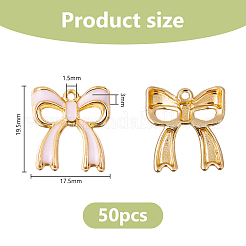 50Pcs Rack Plating Alloy Enamel Pendants&nbsp;ENAM-DC0002-05