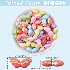 50Pcs UV Plating Opaque Acrylic Beads&nbsp;OACR-PA0001-88
