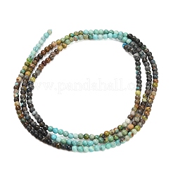 Gradient Color Natural HuBei Turquoise Beads Strands&nbsp;G-A322-A03-2mm