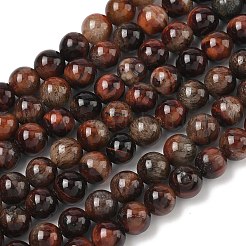 Natural Tiger Eye Beads Strands&nbsp;G-F591-18-8mm-07