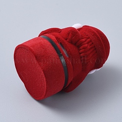 Father Christmas Shape Velvet Jewelry Boxes&nbsp;VBOX-L002-H01
