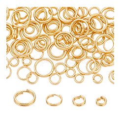 100Pcs 4 Colors Brass Split Rings&nbsp;KK-PH0013-19