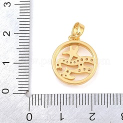 Summer Brass Micro Pave Cubic Zirconia Pendants&nbsp;CU-CBA9B49-06F-G