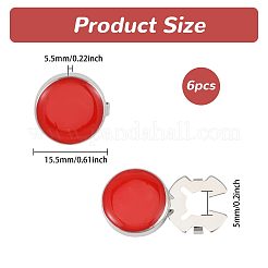 3 Pairs Brass Enamel Cufflinks&nbsp;BUTT-GL0001-09C