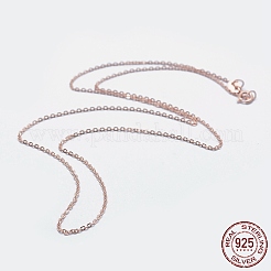 925 Sterling Silver Cable Chain Necklaces&nbsp;STER-F039-45cm-07RG