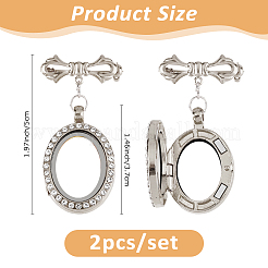 2Pcs Brass Brooch&nbsp;JEWB-FH00022