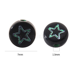 Opaque Black Acrylic Beads&nbsp;SACR-YW0001-21A