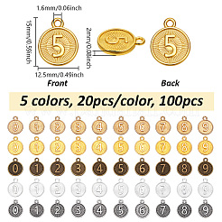 10Bags 5 Colors Tibetan Style Alloy Pendants&nbsp;FIND-NB0006-82