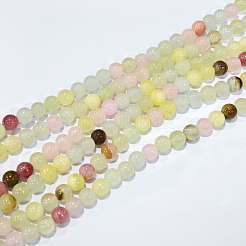 Natural Colorful Green Jade Beads Strands&nbsp;G-G757-01-6mm