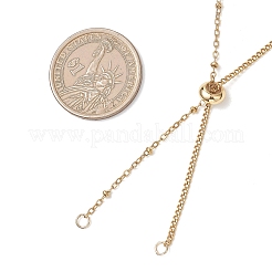 304 Stainless Steel Satellite Chain Curb Chain Slider Necklace Making&nbsp;AJEW-JB01527