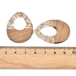 Epoxy Resin & Walnut Wood Pendants&nbsp;RESI-T057-12E
