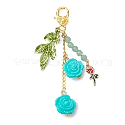Silicone Rose Pendant Decorations&nbsp;HJEW-JM02590-02